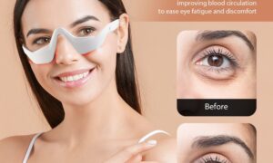 Eye Massager Glasses for Fatigue Relief, Dark Circles & Under-Eye Relaxation | EMS & Red Light Therapy