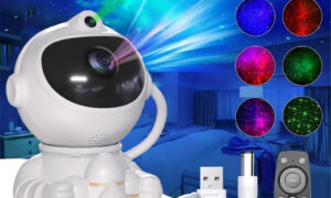 Astronaut Star Projector Light – Space Shuttle Galaxy Lamp for Bedroom & Home Decor