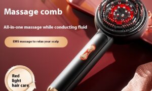 EMS Micro-Current Massage Comb for Scalp Therapy & Hair Wellness | Vibrating Hair Care Tool